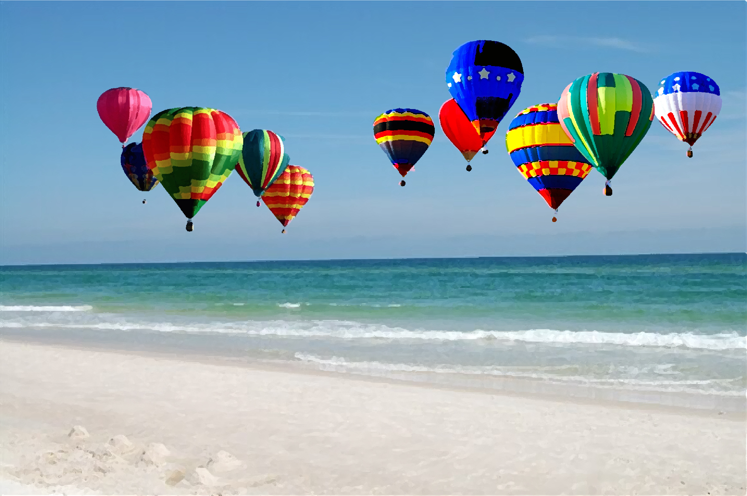 Balloons on the beach